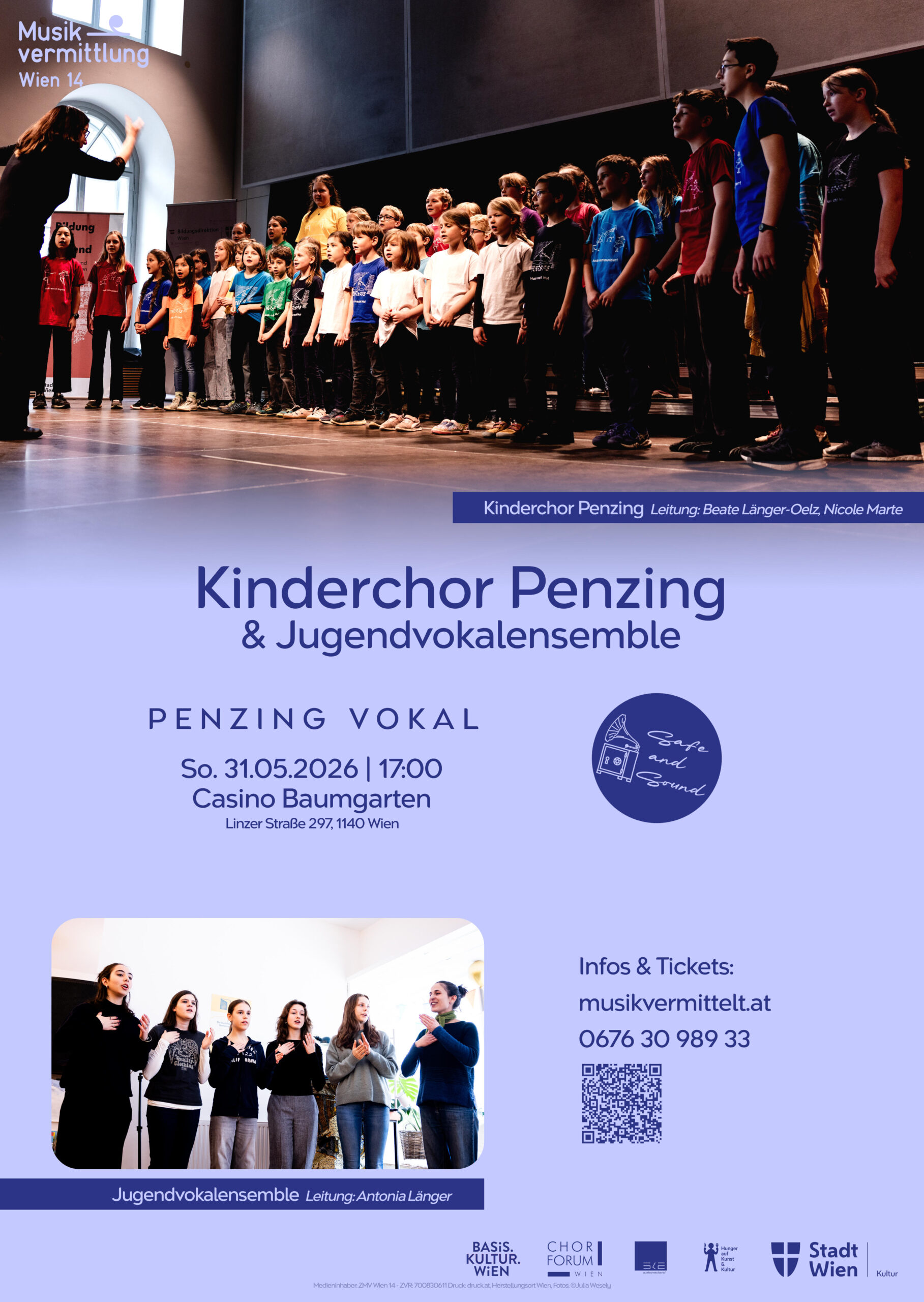 Plakat Nachmittagskonzert Penzing Vokal